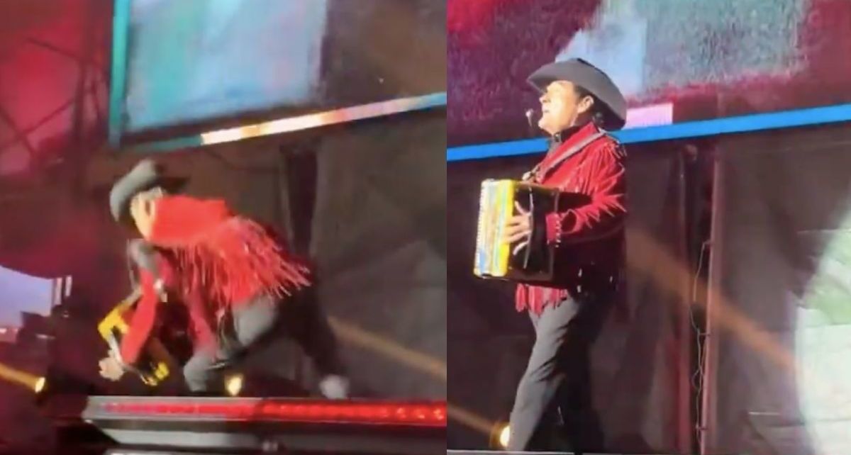 Jorge Hernández cantaba en vivo cuando sufrió la caída. (Foto: captura de pantalla)