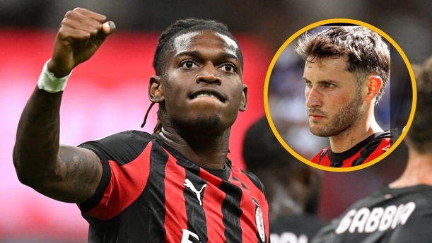Rafael Leão salió lesionado del juego entre AC Milan y Bari (Reuters | @AC Milan)