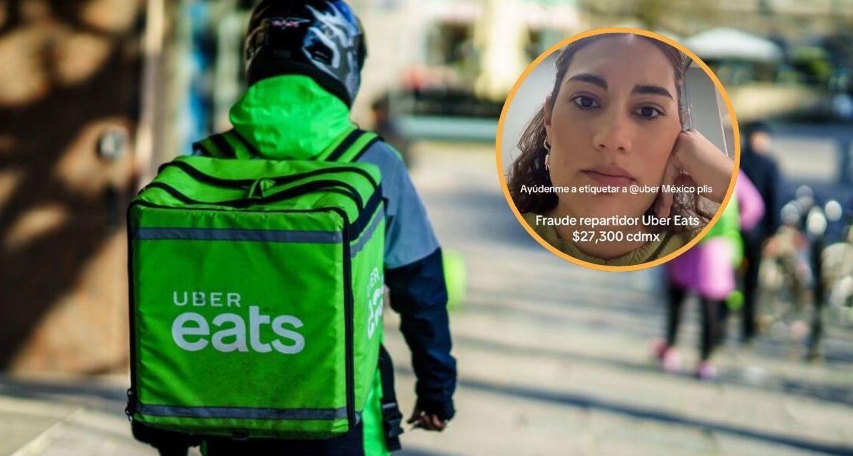 Mujer exhibe fraude de repartido de Uber Eats tras robarle $27 mil 300 pesos. Foto: Especial