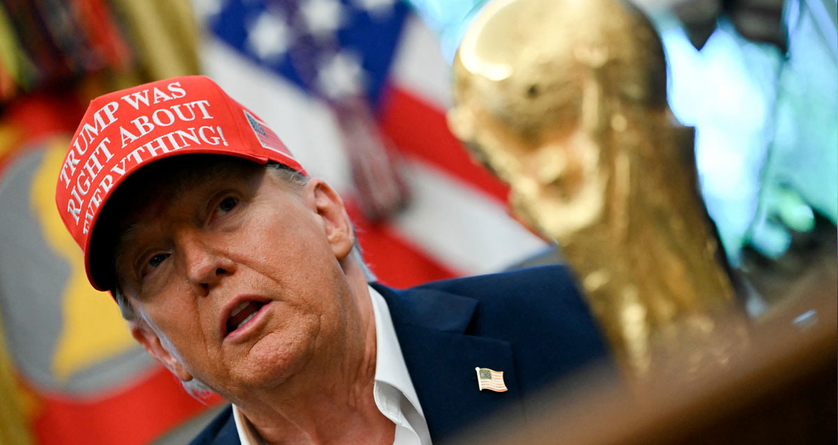 Donald Trump anunció que el sorteo del Mundial será en EE.UU. (Foto: AFP)