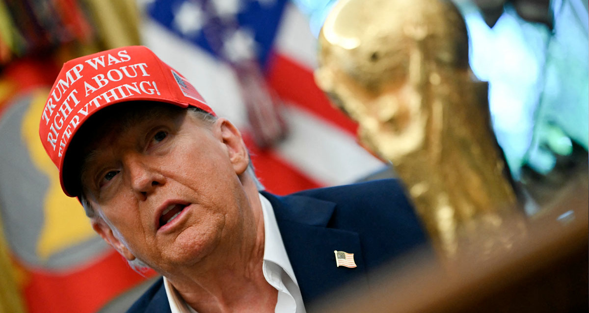 Donald Trump anunció que el sorteo del Mundial será en EE.UU. (Foto: AFP)
