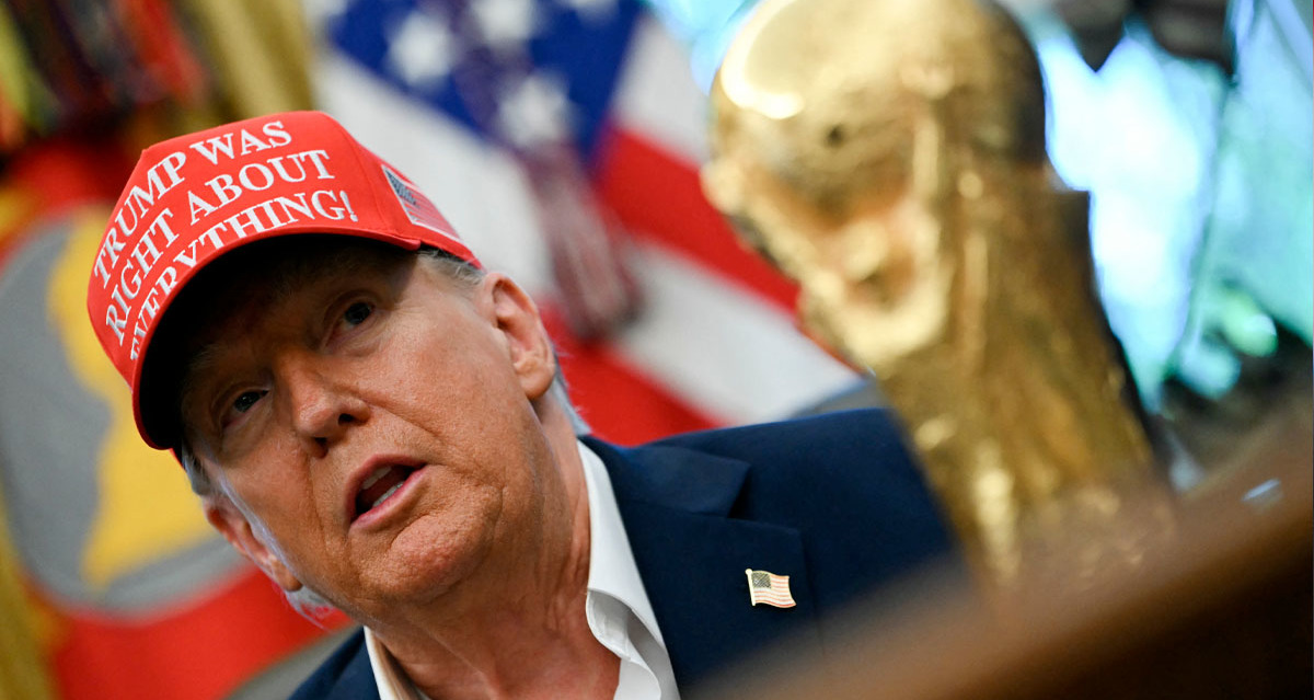 Donald Trump anunció que el sorteo del Mundial será en EE.UU. (Foto: AFP)