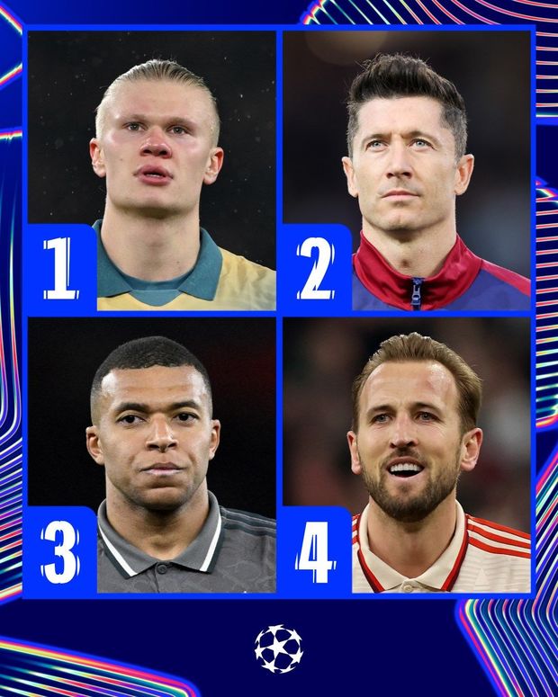 Estos son algunos de los goleadores que disputarán esta nueva Champions League. FOTO: @LigaDeCampeones