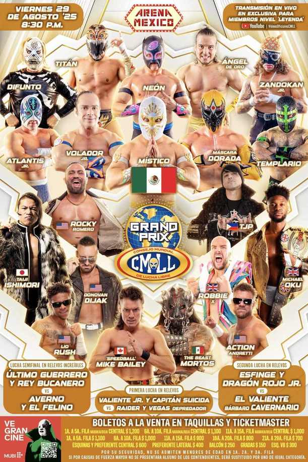 Función del CMLL el 29 de agosto en la Arena México