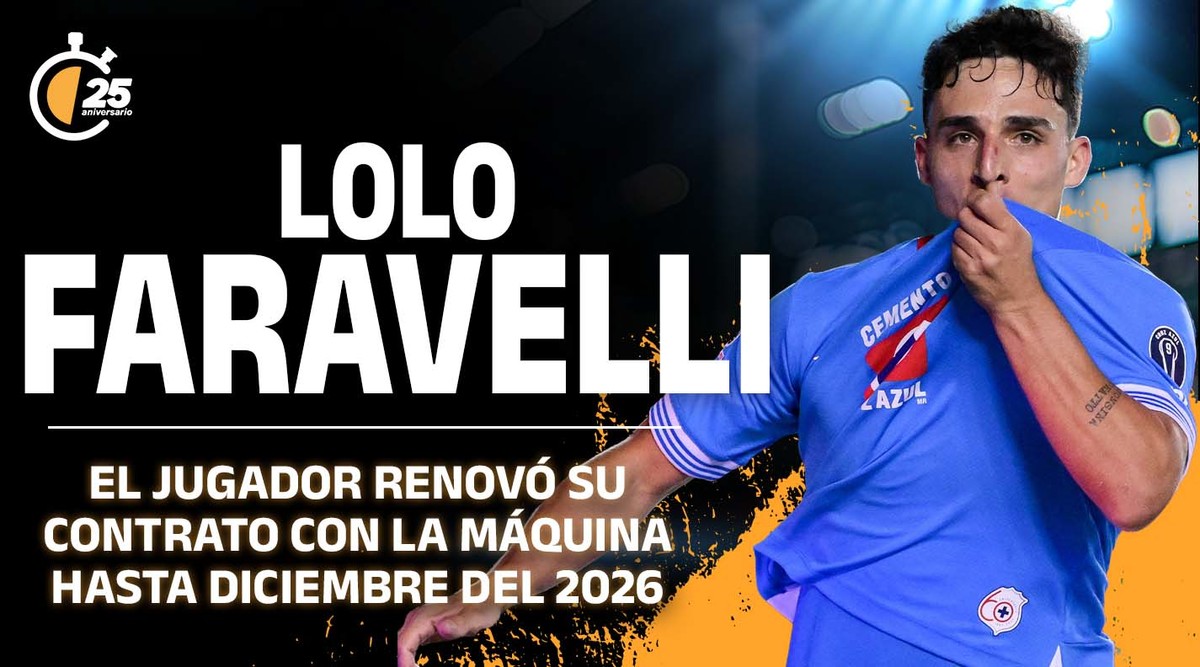 Faravelli renovó contrato con Cruz Azul hasta diciembre del 2026