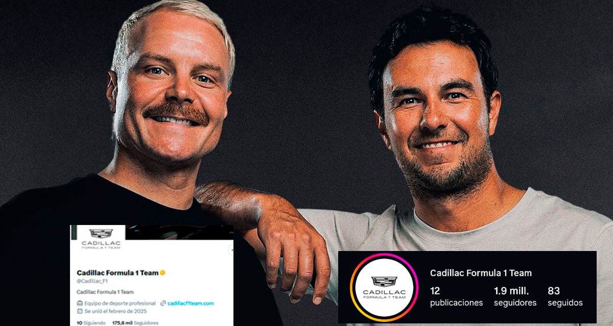 Redes sociales de Cadillac explotaron tras anuncio de Checo y Bottas. (Foto: Instagram @cadillacf1)