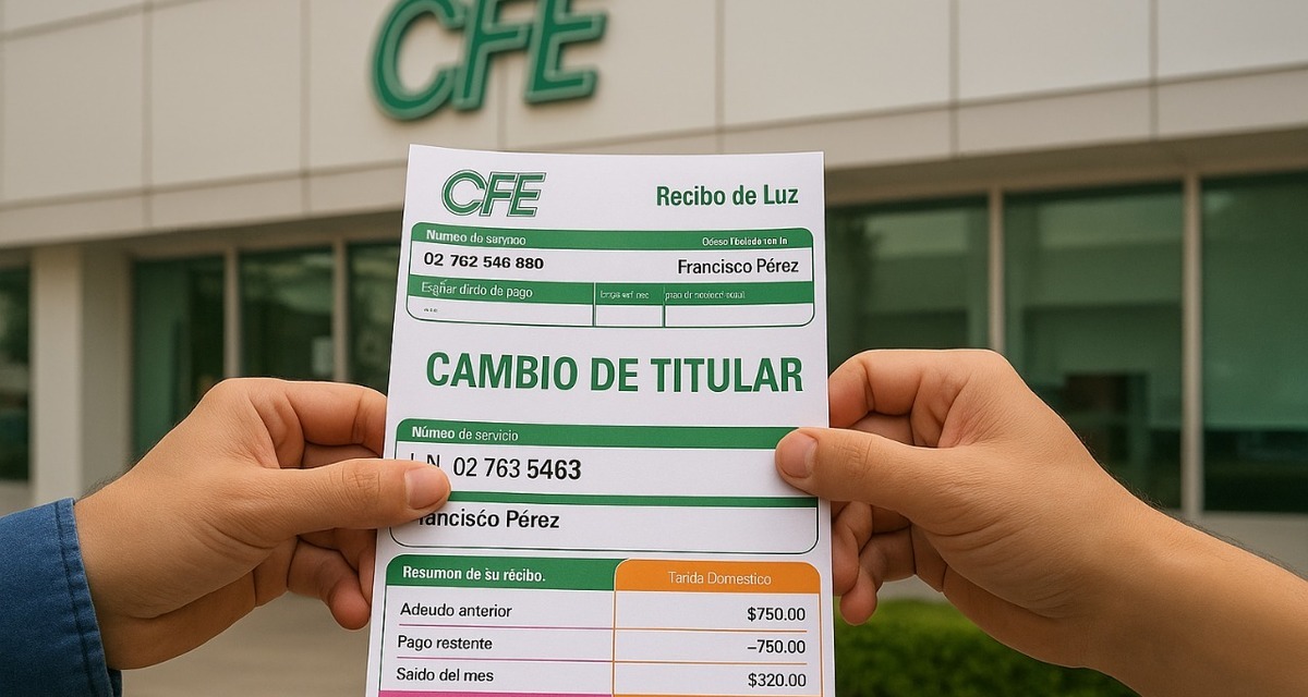 Trámite para cambiar el titular del recibo de luz CFE: guía completa. Foto: MediotiempoIA
