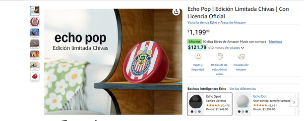 Echo pop de las Chivas en Amazon Prime