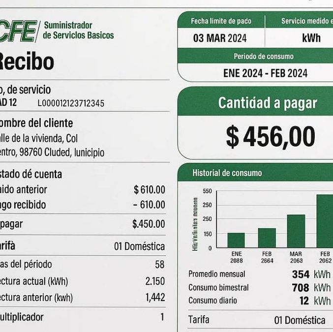 Trámite para cambiar el titular del recibo de luz CFE: guía completa. Foto: MediotiempoIA