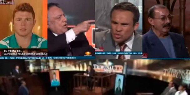 Beristáin y Márquez criticaron al Canelo el Tribunal Televisa Deportes.