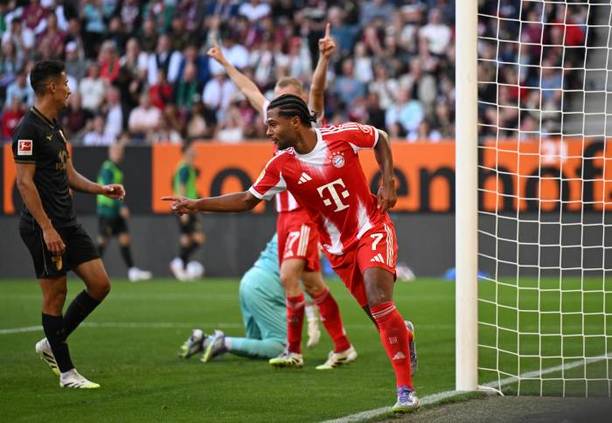 Gnabry tras anotar el primero del Bayern (Reuters)