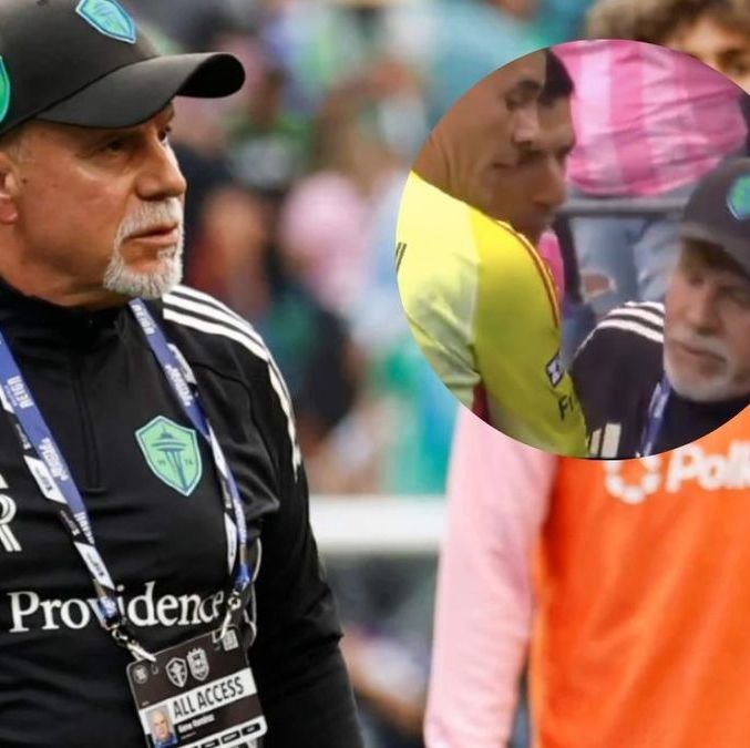 Luis Suárez escupió al elemento de Seattle Sounders. (Foto: AP/ESpecial)