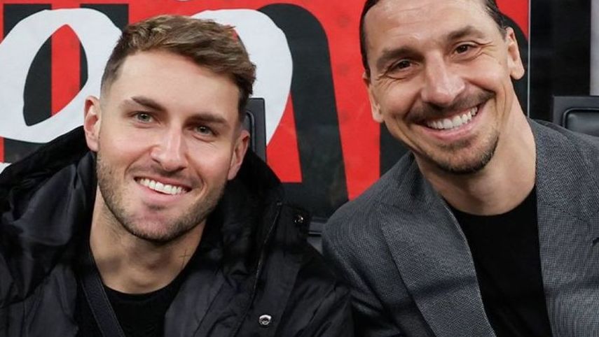 Santiago Giménez estuvo hoy en San Siro junto a Zlatan Ibrahimovic (@acmilan)