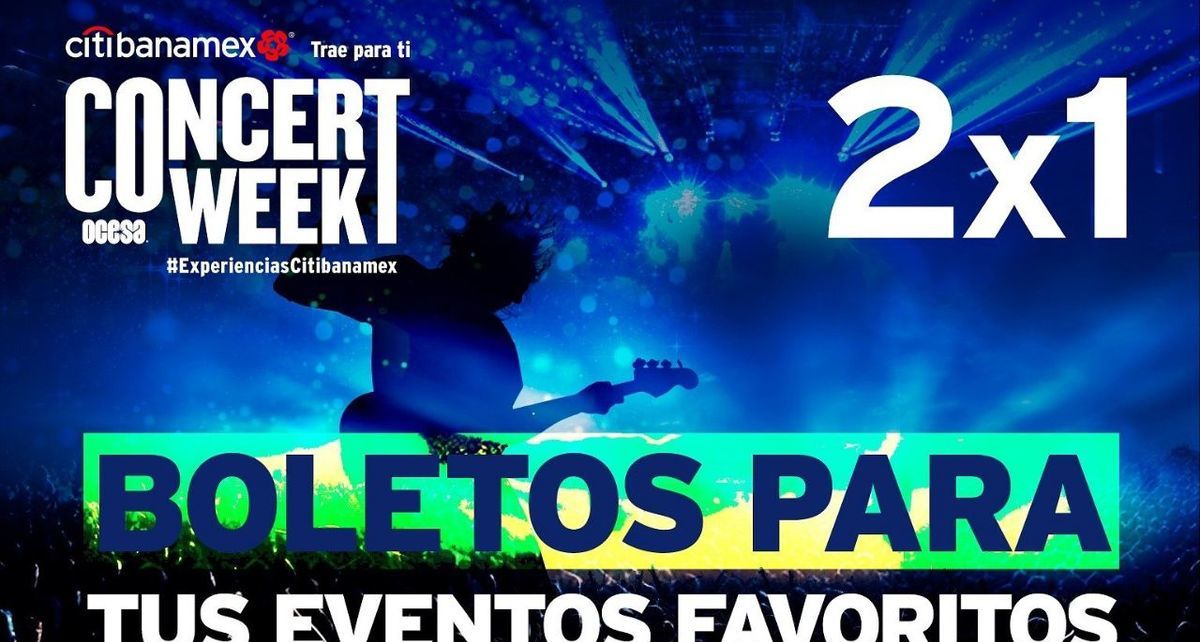 Boletos 2x1 en Ticketmaster: ¿Cuándo es el Concert Week y qué tarjetas participan? (FOTO: Ocesa)