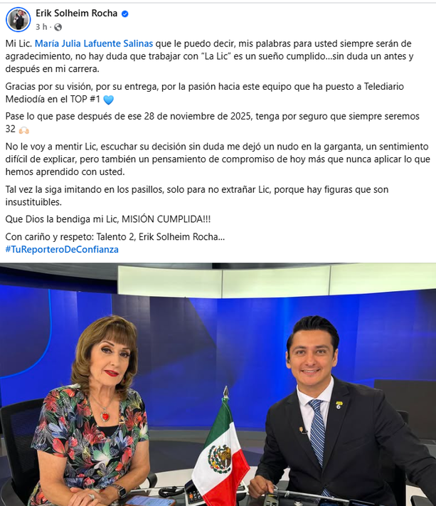 Erik Solheim se despide de la Lic María Julia LaFuente /Captura de pantalla