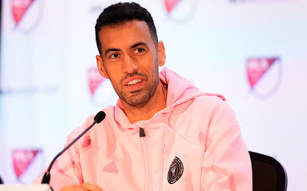 Sergio Busquets, en el Media Day de la MLS (AFP)