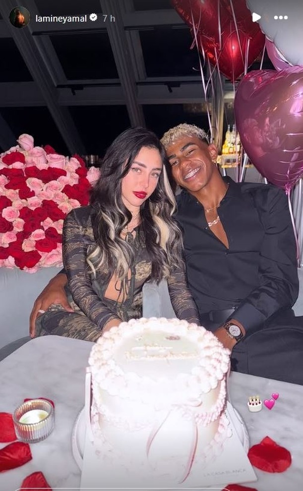 Lamine Yamal confirma su romance con Nicki Nicole (Instagram @lamineyamal)