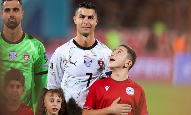 Niño lloró al conocer a Cristiano Ronaldo (EFE)