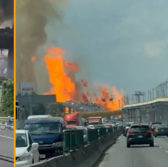 La explosión de la pipa se dio en la  Calzada Ignacio Zaragoza y Puente de la Concordia (Captura X)