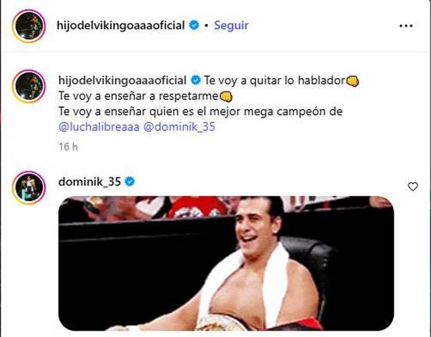 Dominik trolea a Hijo del Vikingo usando foto de El Patrón
