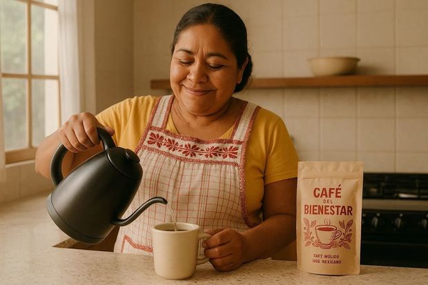 El cafe del bienestar es 100% mexicano. Foto:MediotiempoIA