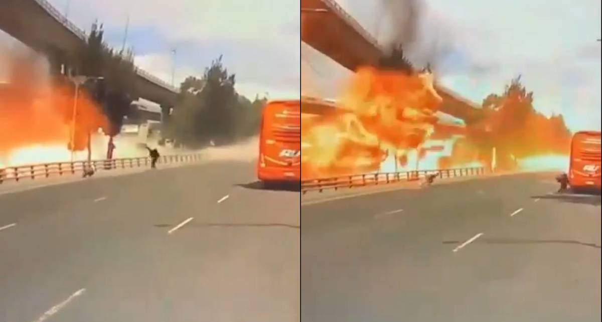 Revelan nuevo video de la explosión de pipa de gas / Captura de pantalla