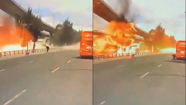 Revelan nuevo video de la explosión de pipa de gas / Captura de pantalla