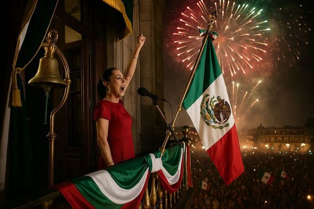 La tradición indica que la o el presidente en cuestión debe dar el grito de independencia, simulando el acto de Miguel Hidalgo en 1810. Foto: Mediotie
