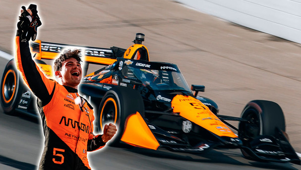 Pato O'Ward ganó en el óvalo  del Iowa Speedway. (Fotos: IndyCar)