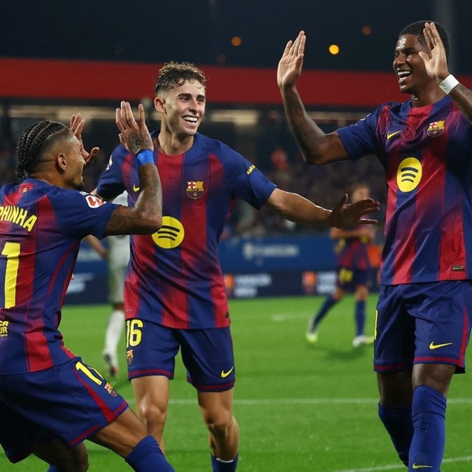 Barcelona goleo a Valencia en el Estadio Johan Cruyff​ (Reuters)
