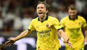 Luka Modric le dio la victoria al AC Milan (AFP)