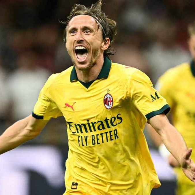 Luka Modric le dio la victoria al AC Milan (AFP)