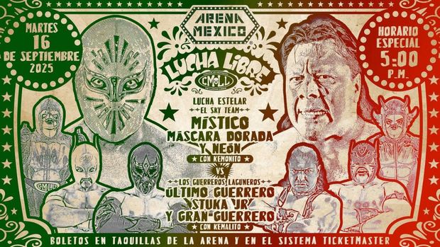 Cartelera CMLL 2025: Fecha horario y cartelera 16 de septiembre 2025 (FOTO: CMLL)
