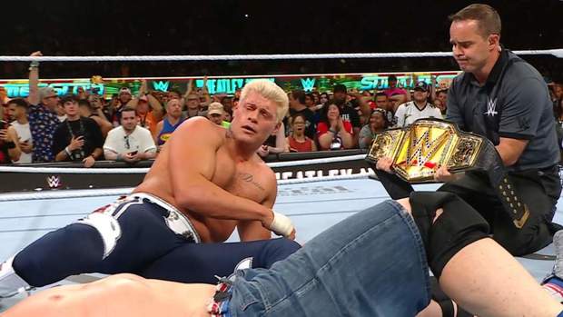 Cody Rhodes consigue nuevamente el título de WWE (Captura)