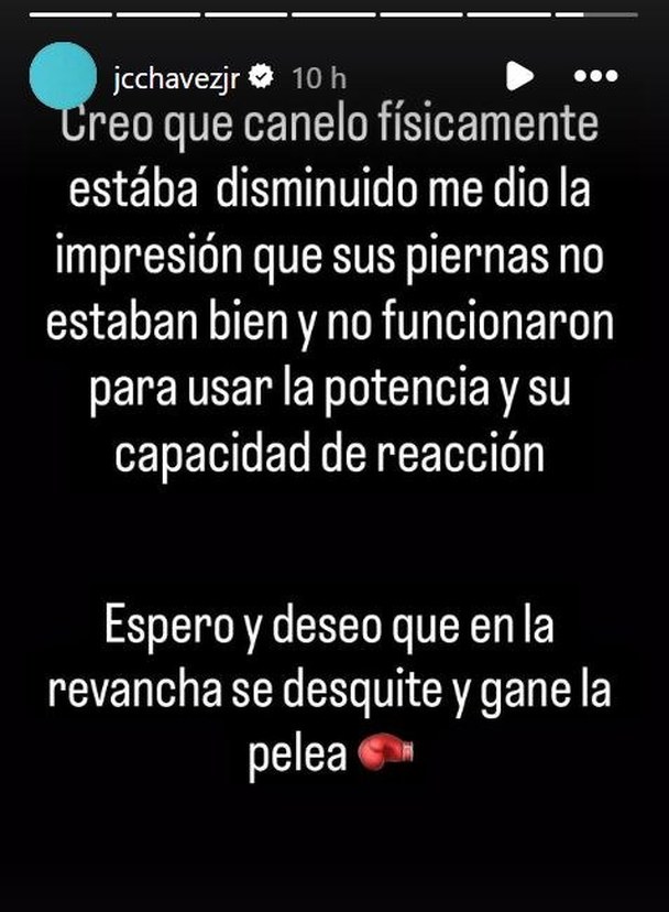 Publicación de Julio César Chávez Jr (Instagram @jcchavezjr)
