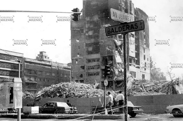 Edificio colapsado en terremoto de 1985 en CDMX (Milenio)