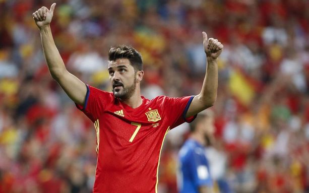 David Villa, máximo anotador de la Selección Española. (EFE)