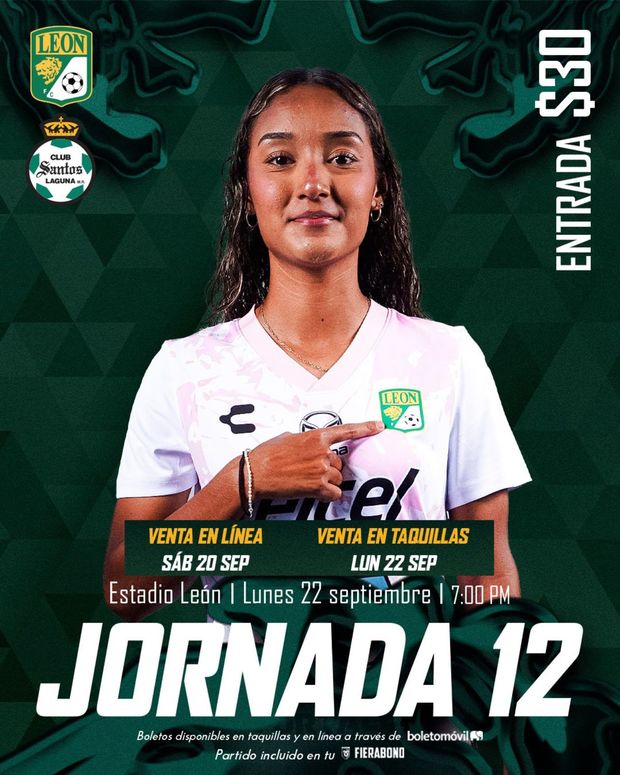 Podrás adquirir boletos para el encuentro desde 30 pesos. Foto: @clubleonfemenil