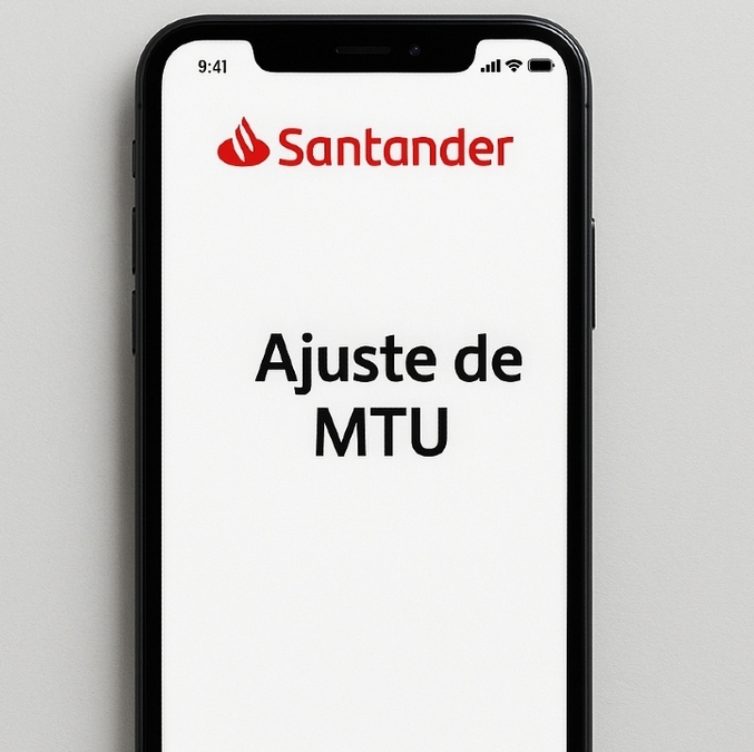 Así puedes ajustar el MTU en tu banca móvil de Santander. Foto: Sora IA