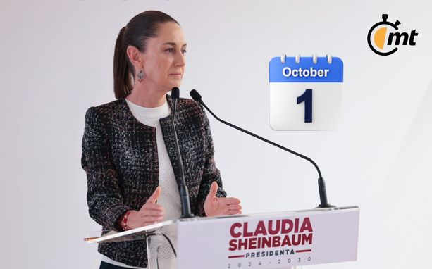 Claudia Sheinbaum tomará el Poder Ejecutivo el 1 de octubre de 2024. FOTO: @Claudiashein/Twitter
