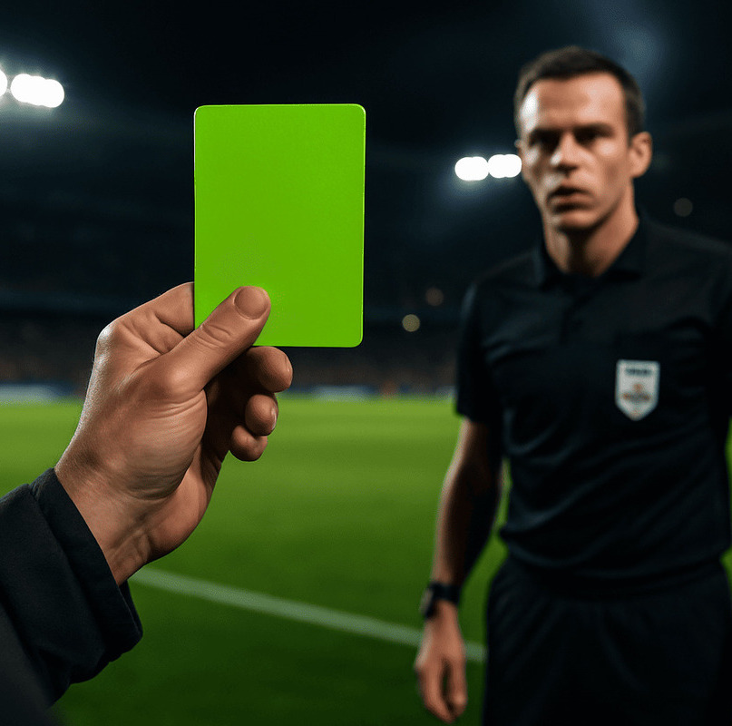 Tarjeta Verde: La nueva regla de la FIFA en mundial sub-20. FOTO: Mediotiempo IA
