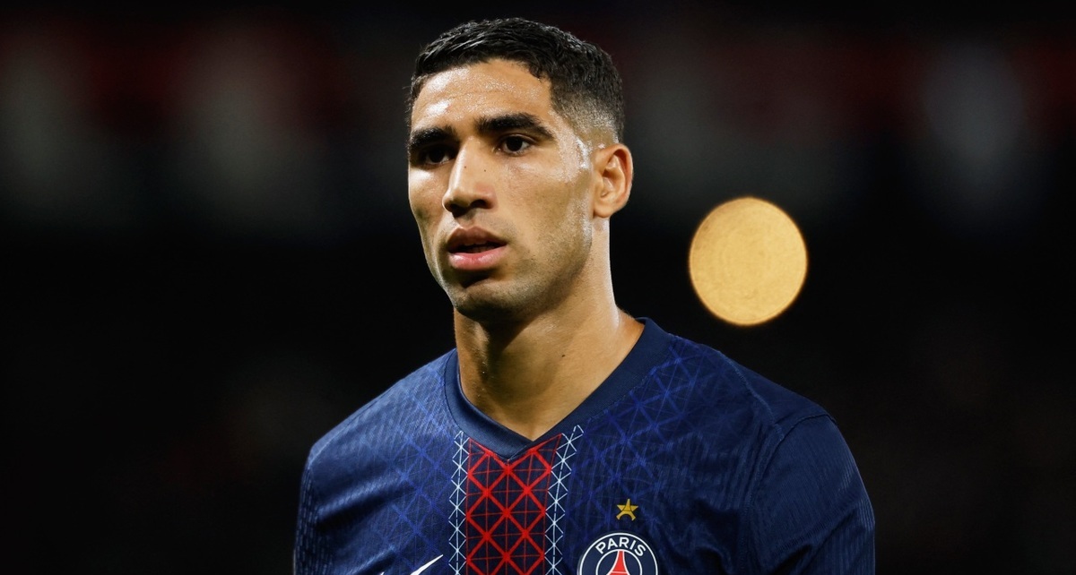 Achraf Hakimi, jugador del PSG, fue acusado de violación (Reuters)