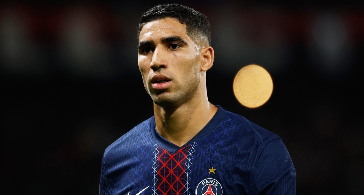 Achraf Hakimi, jugador del PSG, fue acusado de violación (Reuters)