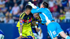 Aguirre se llevó un golpazo de Andy Sánchez. (Foto: Mexsport)