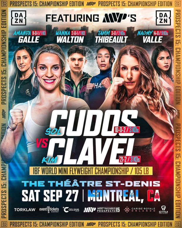 Cartelera completa Cudos vs Clavel de este sábado 27 de septiembre del 2025. Foto: @DAZNBoxing