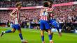 Atlético de Madrid celebra uno de sus goles en el derbi (EFE)