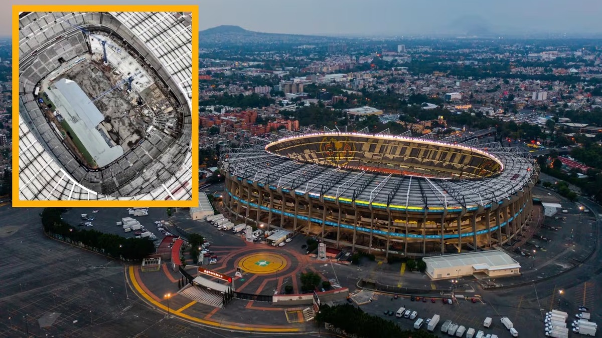 Así avanza la remodelación de nueva tribuna del Estadio Azteca (FIFA)