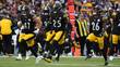 Jugadores de Steelers celebran ante Vikings (Reuters)