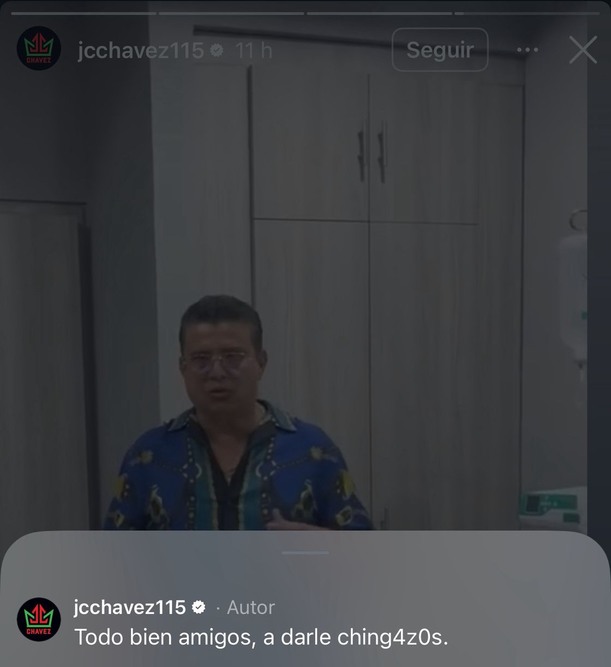 Julio César Chávez fue operado por un dolor (Instagram @jcchavez115)