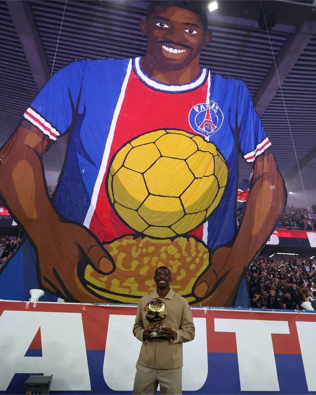 Ousmane Dembele fue galardonado con el balon de oro la semana pasada. Foto: @ChampionsLeague